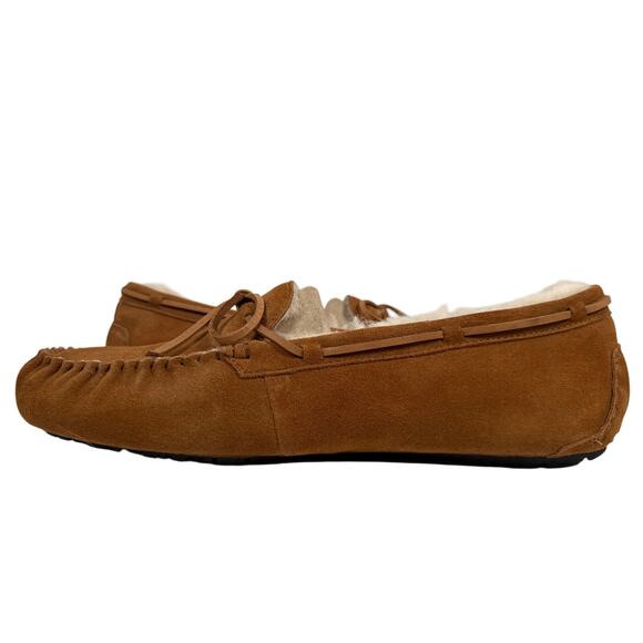 UGG Olsen Chestnut Slippers Suede Sheepskin Moccasins Shoes Men Size 9 Ugg Olsen Moccasin Slippers Mens Size 18 Suede Chestnut  main image 3